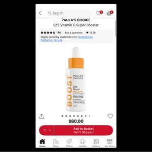 PAULA'S CHOICE C15 Vitamin C Super Booster - White & Orange